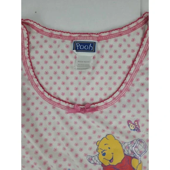 Vintage Winnie the Pooh Sleeveless Night Gown Sleepwear Pooh Piglet Size M Top‎ - Picture 2 of 15